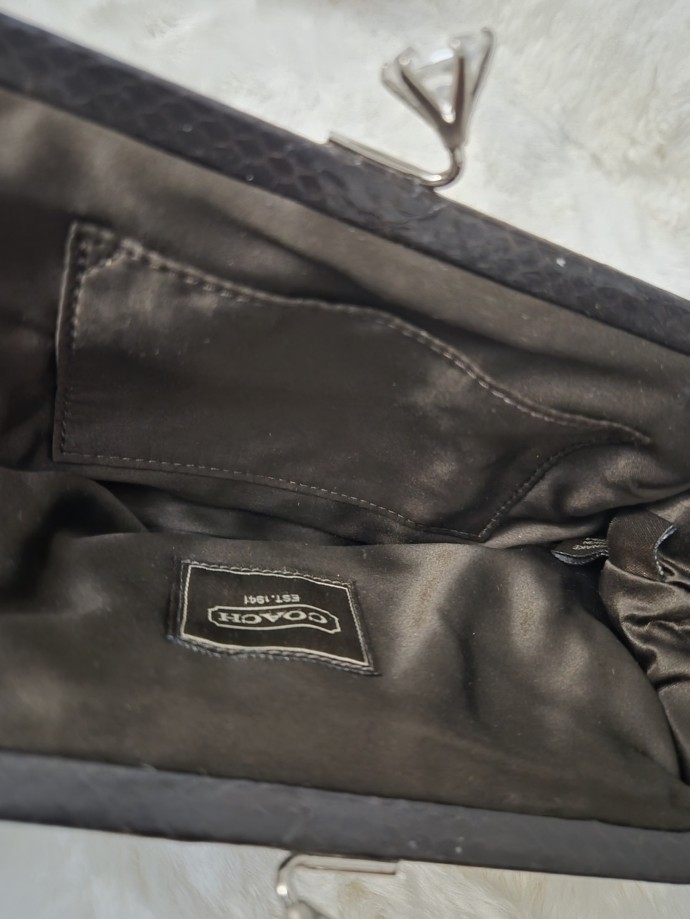 COACH KISSLOCK Multicolor Satin Frame Clutch Bag - Picture 7 of 9